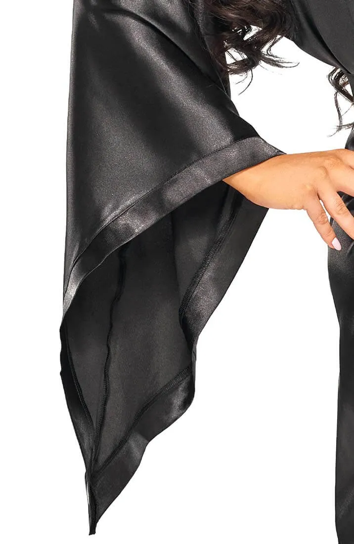 Black satin robe - Holly