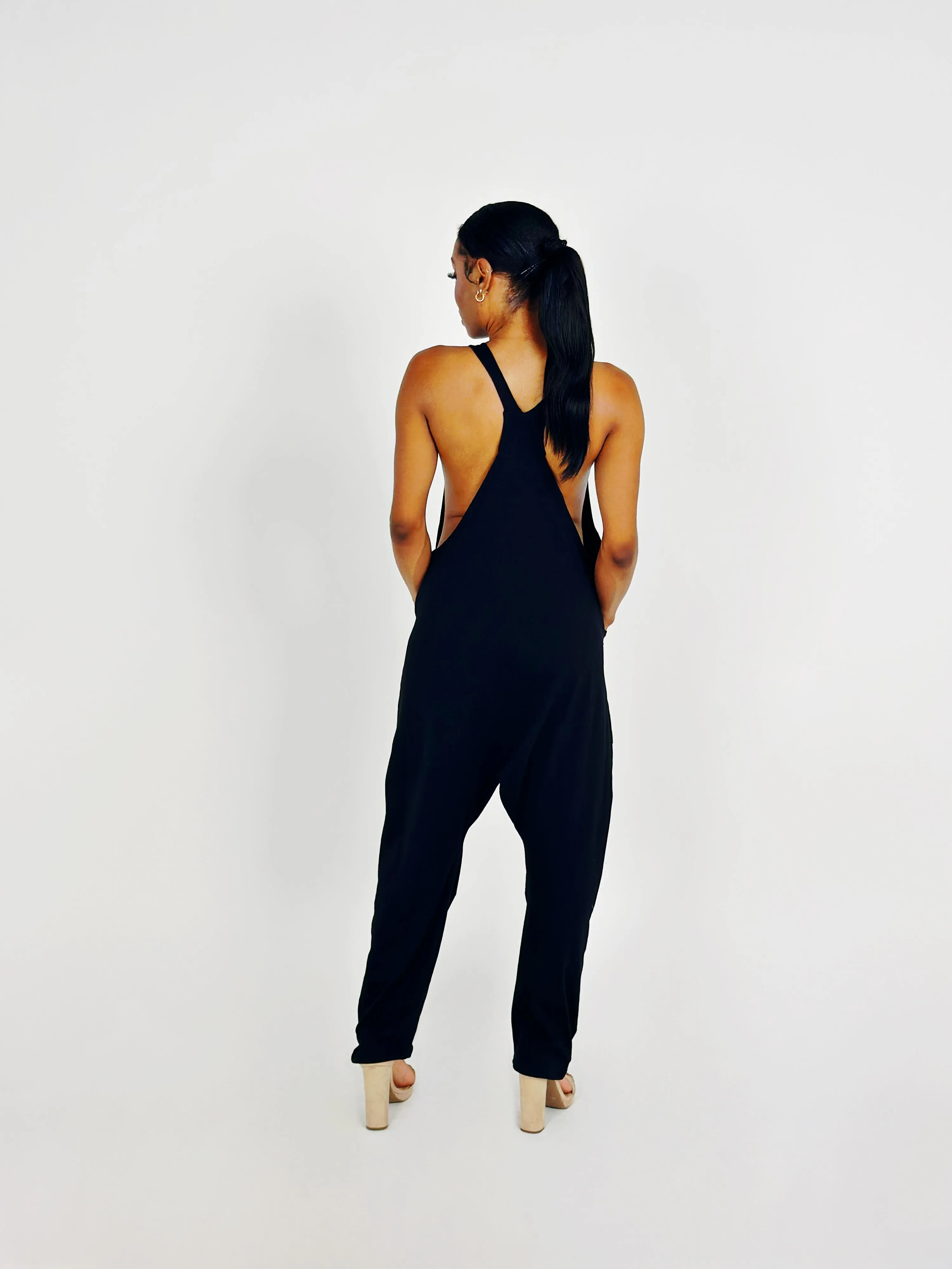 Black Sleeveless Jumpsuit