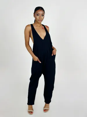 Black Sleeveless Jumpsuit