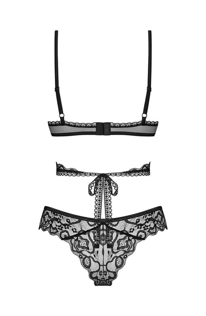 Black wrap-around lingerie set - Next Move