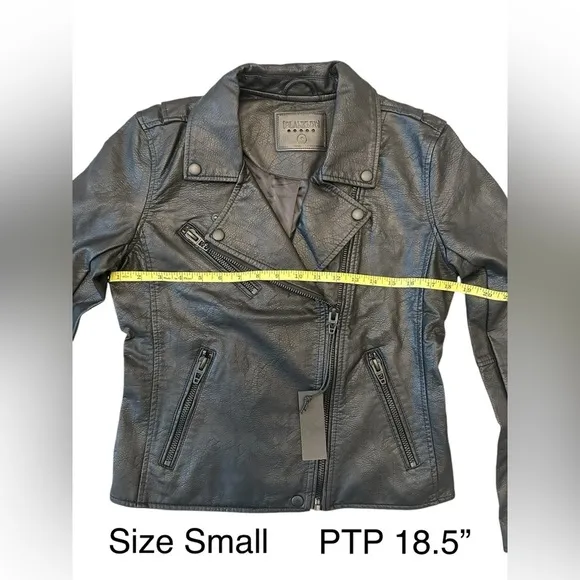 BLANK NYC Moto Jacket Vegan Leather Matte Black Onyx Women’s Size XS Small NEW