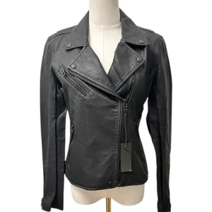 BLANK NYC Moto Jacket Vegan Leather Matte Black Onyx Women’s Size XS Small NEW