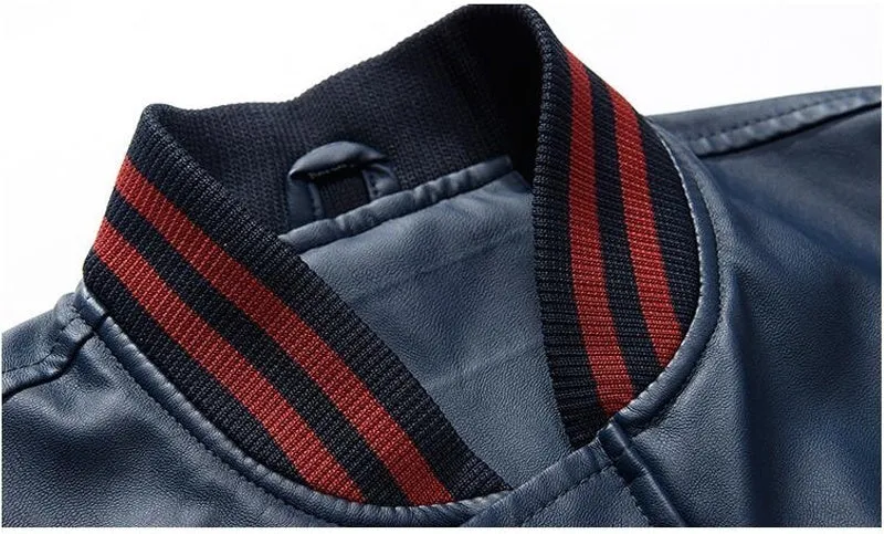 Blouson de baseball cuir homme 2023 / Baseball Jackets Men Slim Fit 2021