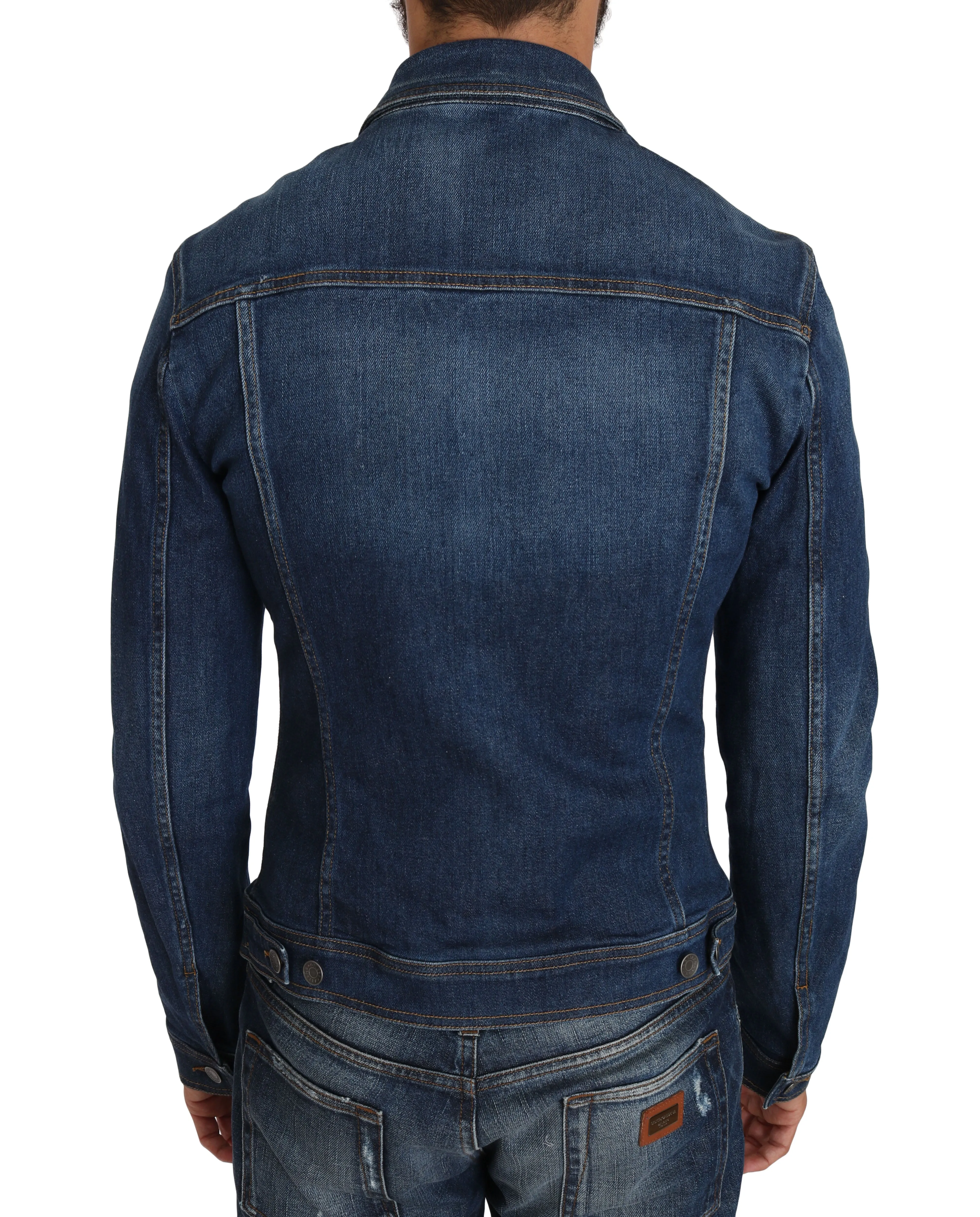 Blue Denim Royal Crown Bee Logo Jacket