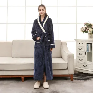 Blush Plush Long Fleece Shawl Collar Robe