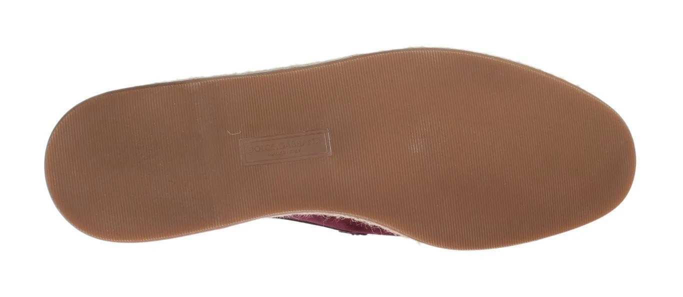 Bordeaux Suede Leather Logo Loafers