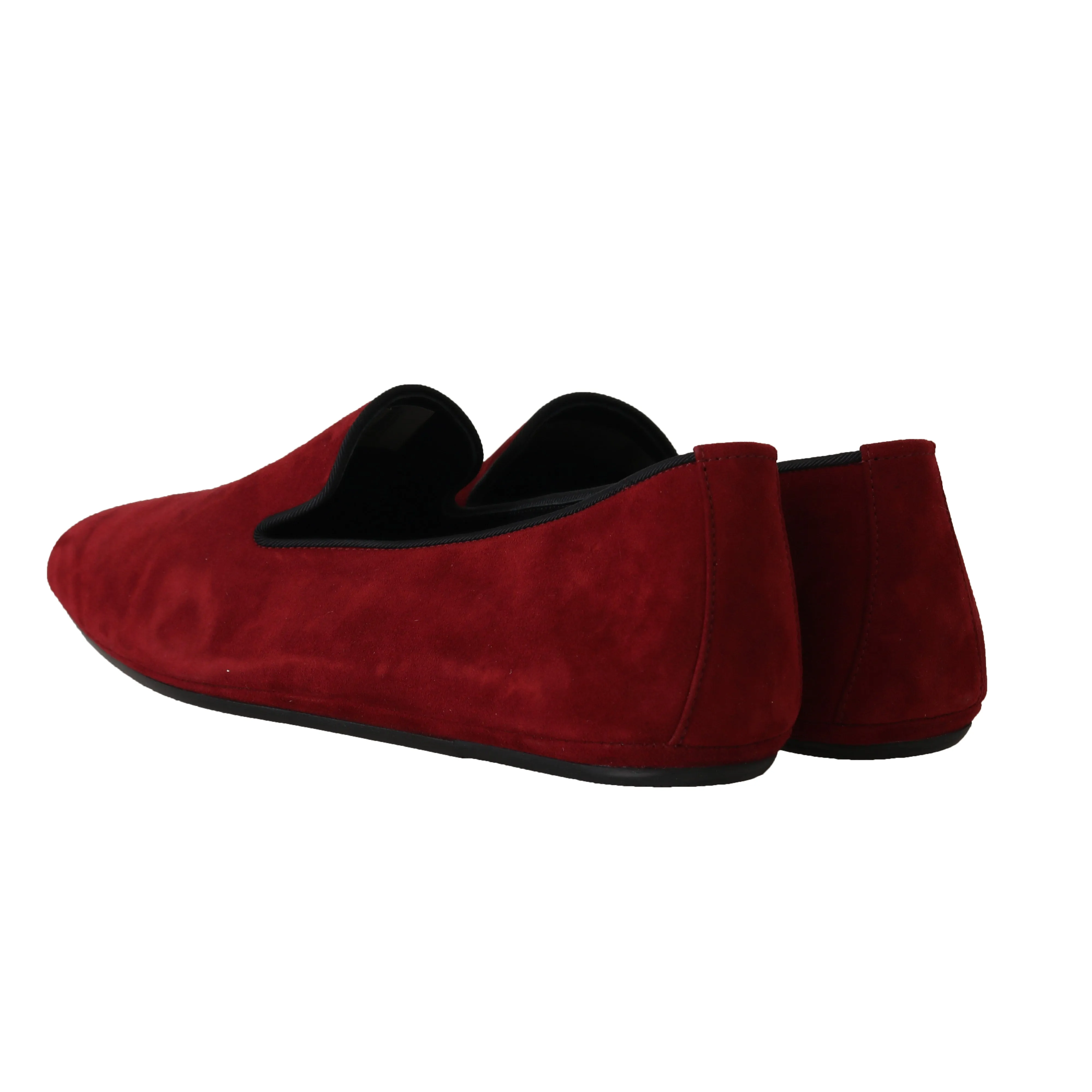 Bordeaux Suede Slides Flats Loafers