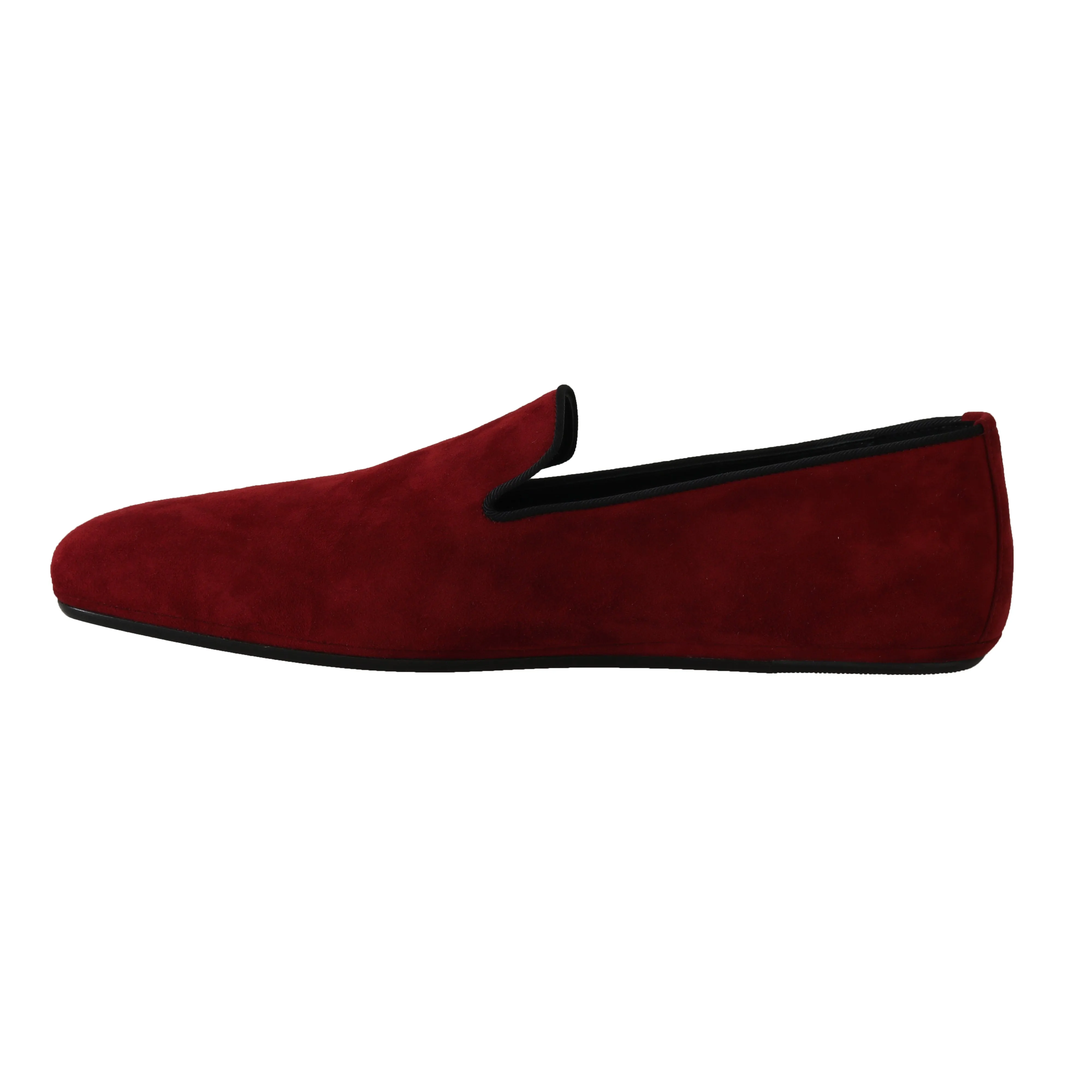 Bordeaux Suede Slides Flats Loafers