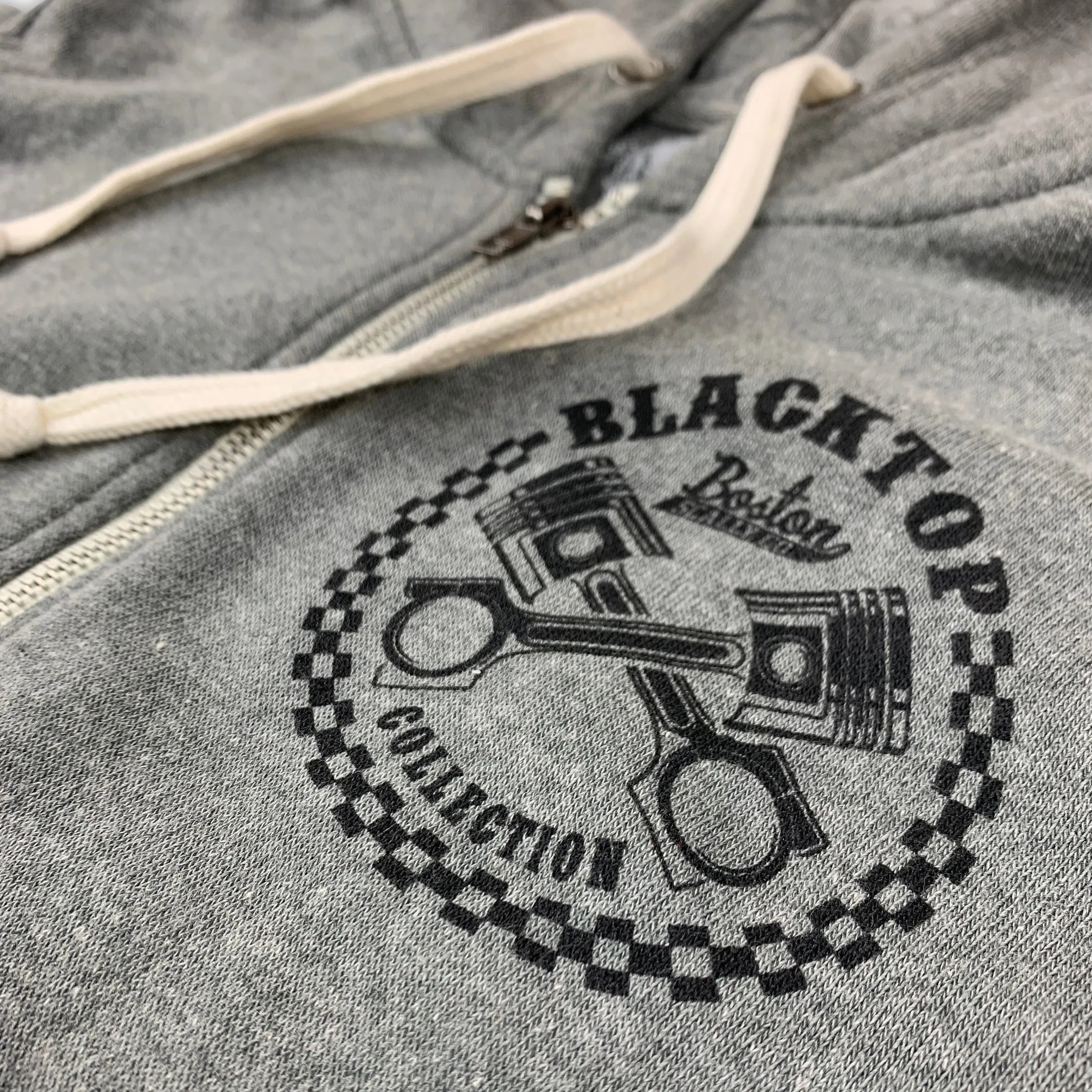 Boston Scally The Blacktop Zip-Up Hoodie - Vintage Grey