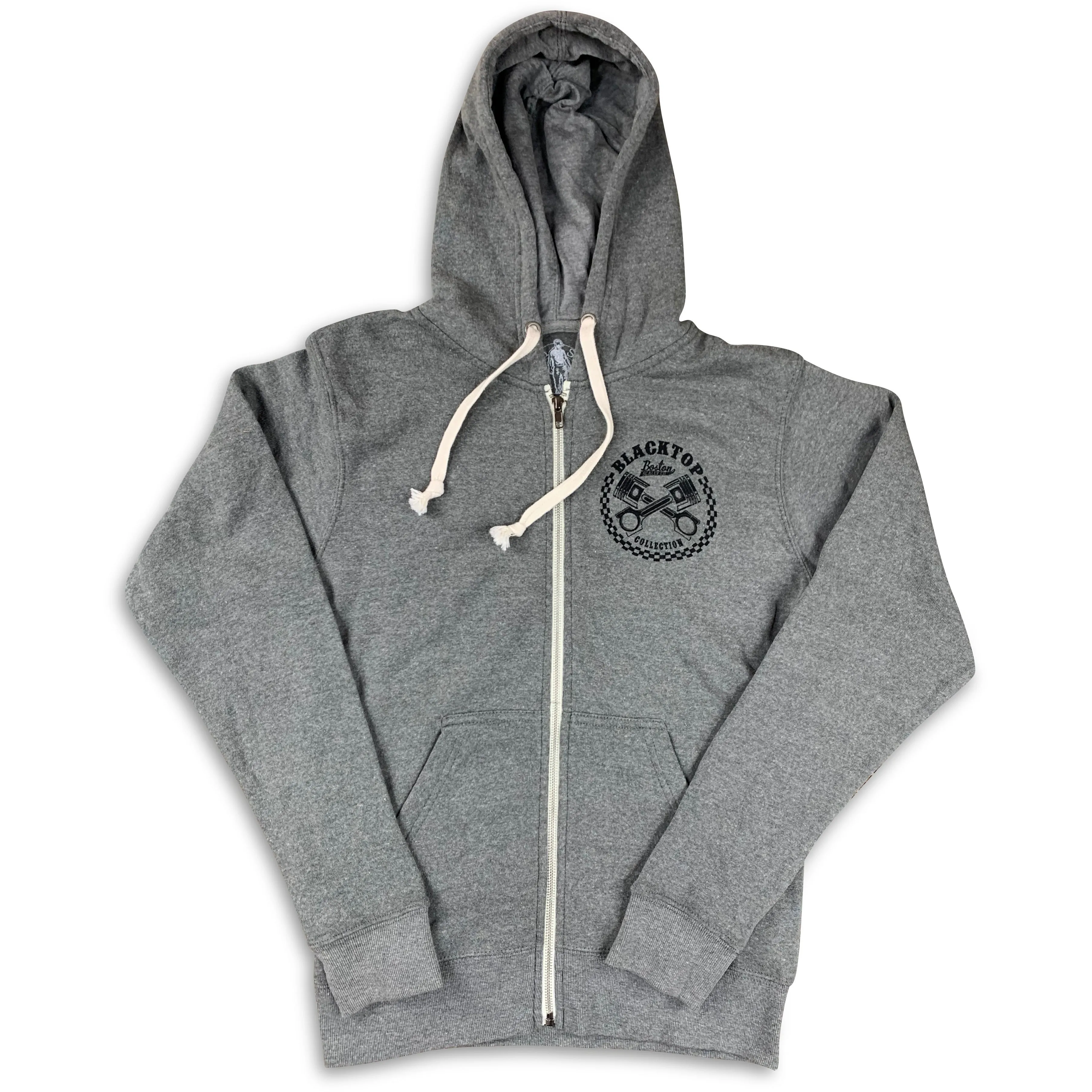 Boston Scally The Blacktop Zip-Up Hoodie - Vintage Grey