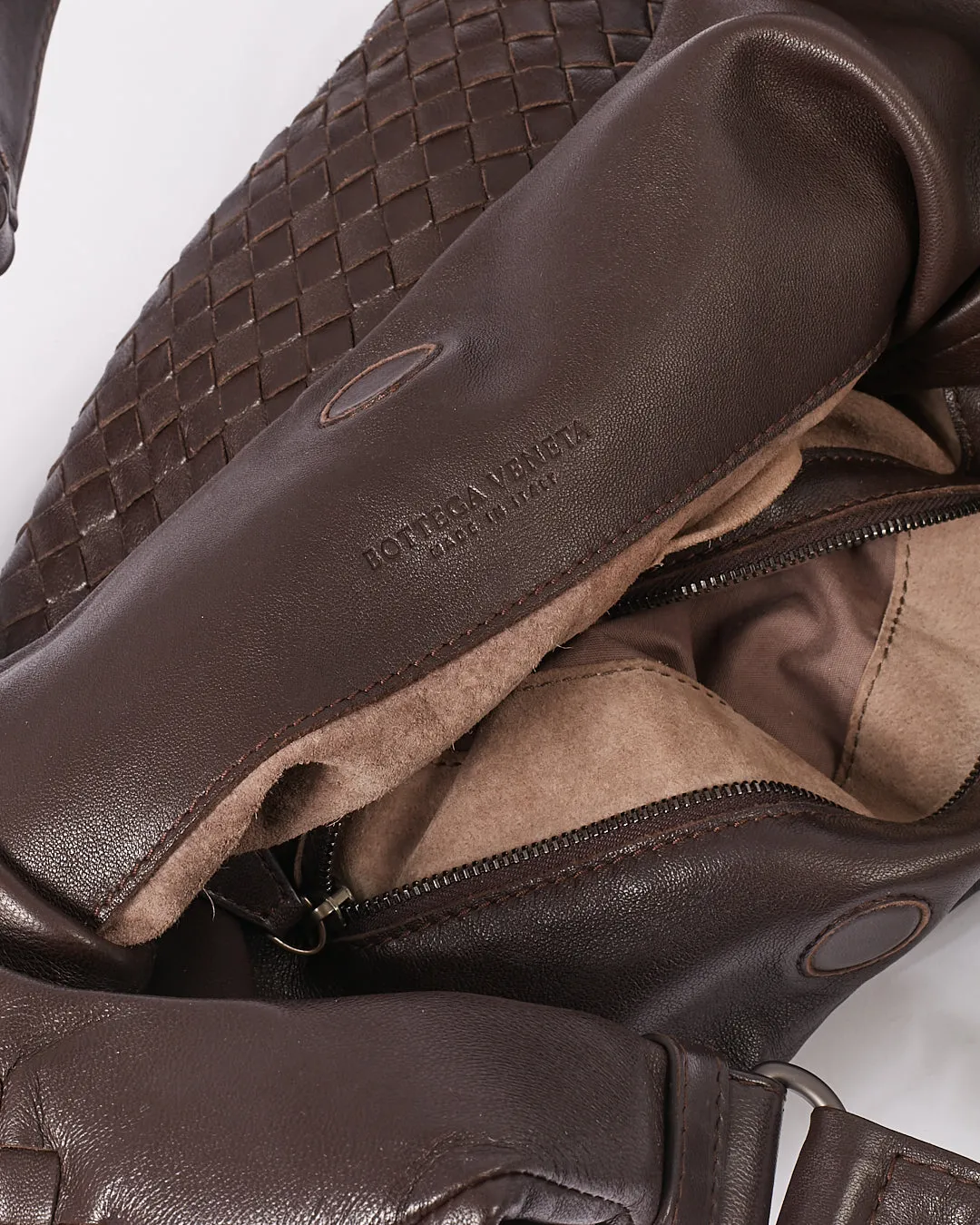 Bottega Veneta Brown Intrecciato Shoulder Bag