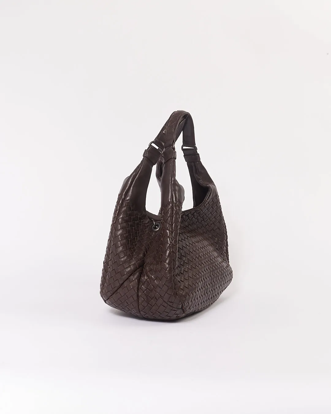 Bottega Veneta Brown Intrecciato Shoulder Bag