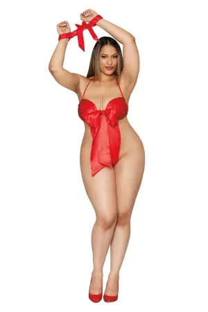 Bow Tie Teddy with Restraint Curvy Size