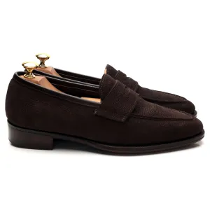 'Bradley 2' Dark Brown Grain Suede Loafer UK 7 E