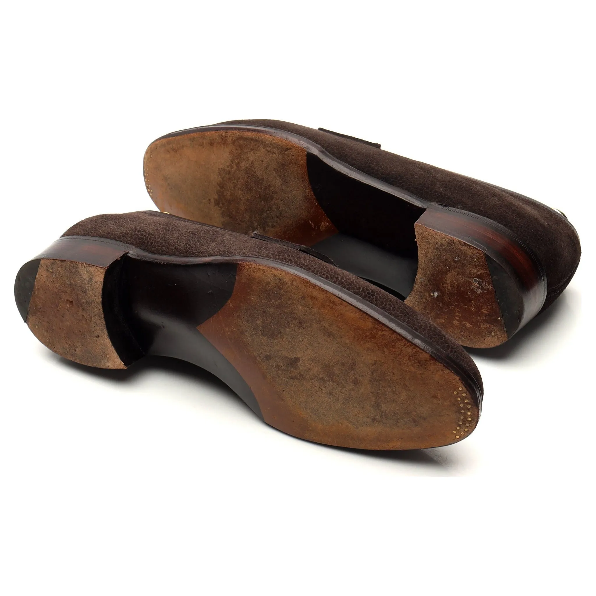 'Bradley 2' Dark Brown Grain Suede Loafer UK 7 E