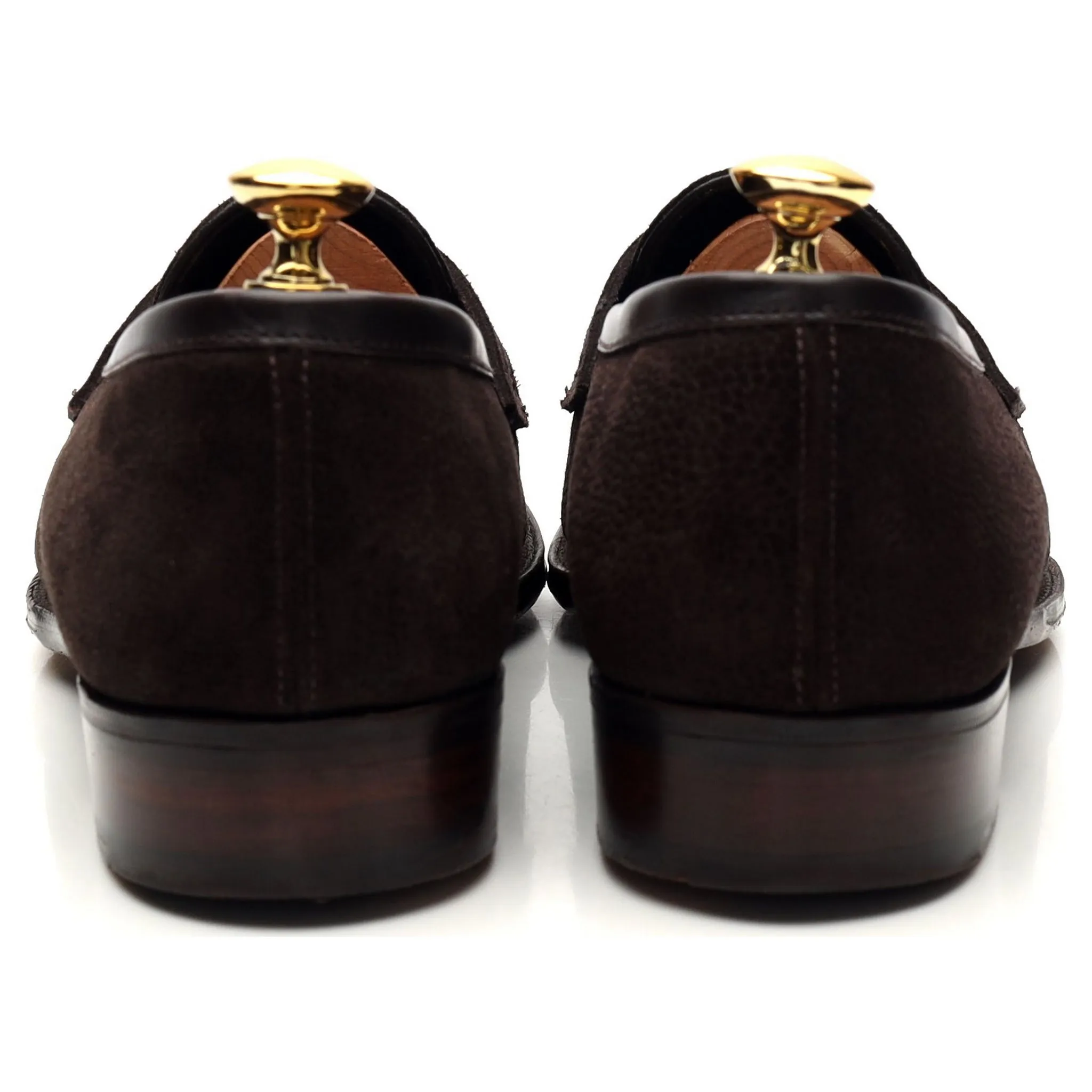 'Bradley 2' Dark Brown Grain Suede Loafer UK 7 E