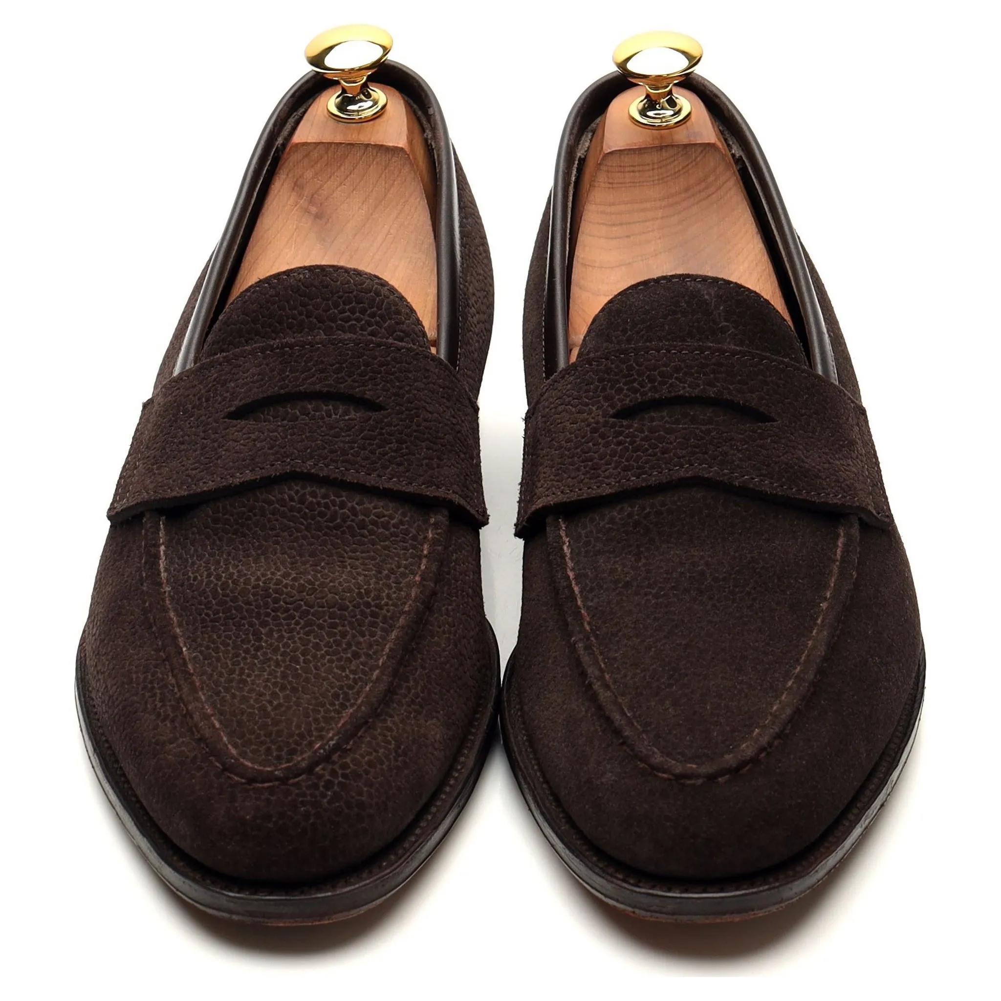 'Bradley 2' Dark Brown Grain Suede Loafer UK 7 E