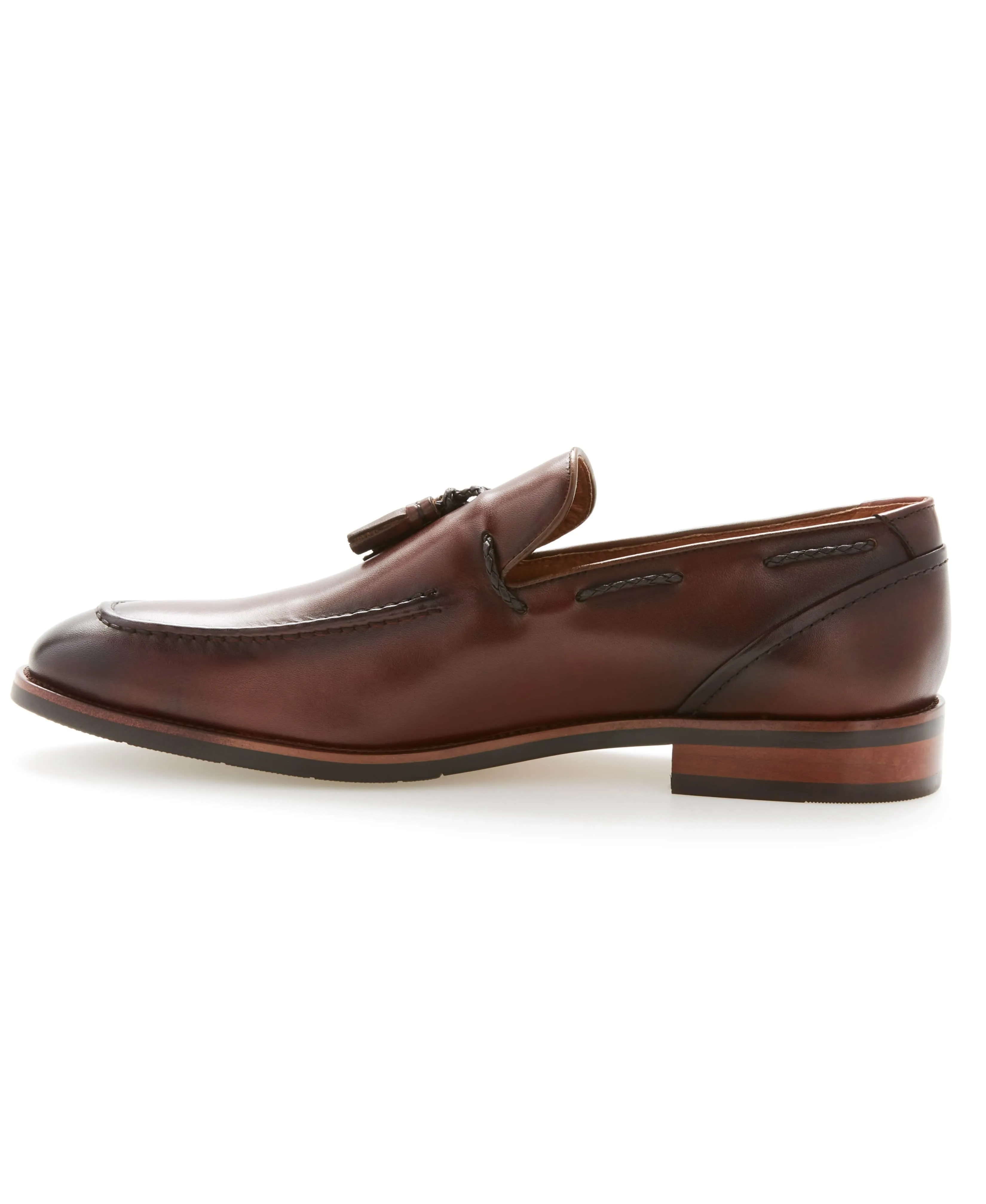 Braided Leather Tassel Loafer