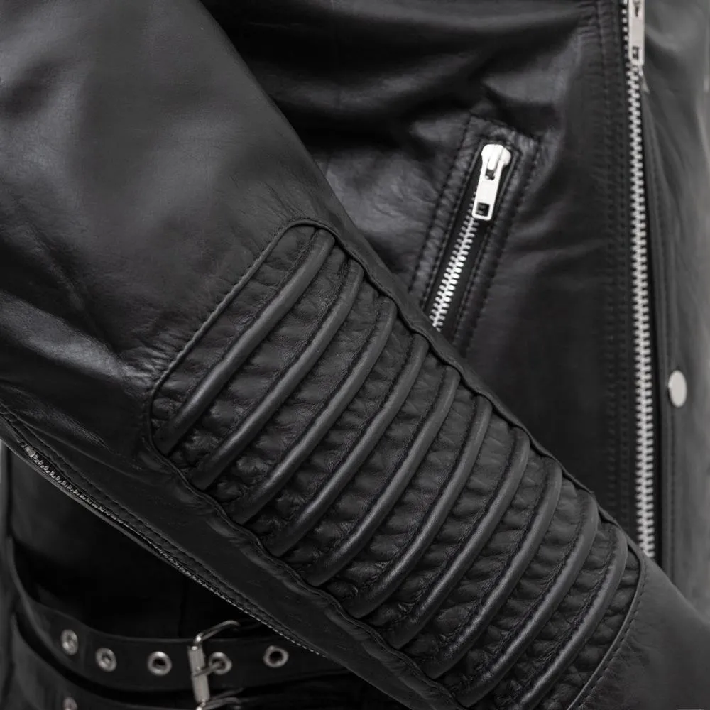 Brooklyn - Men's Fashion Lambskin Leather Jacket (Black)
