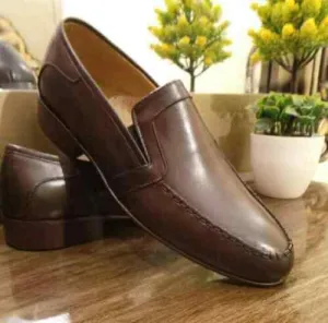 Brown Casual Leather Loafers for Men - Handcrafted Slip-Ons