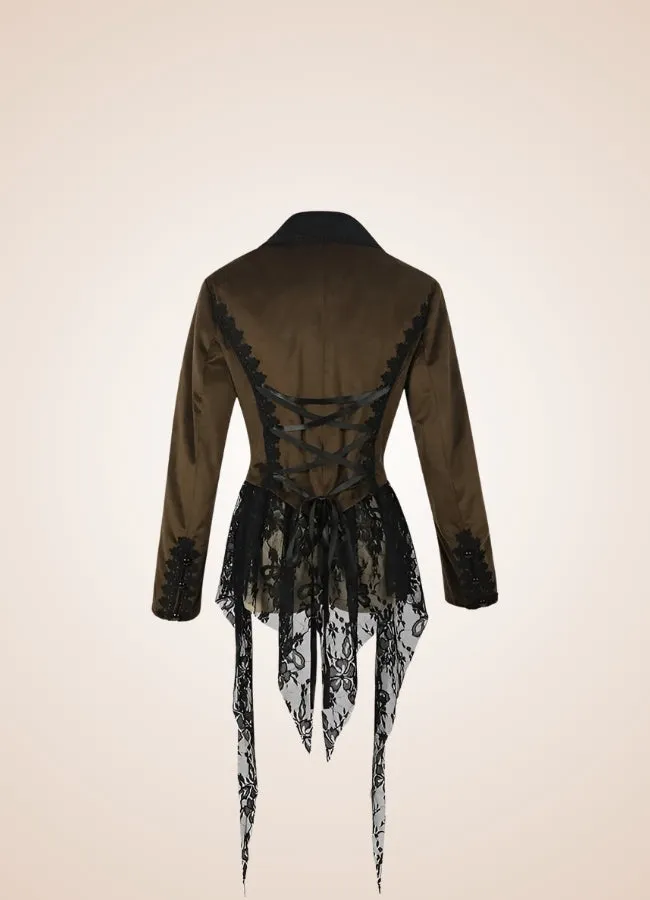 Brown Steampunk Medieval Jacket