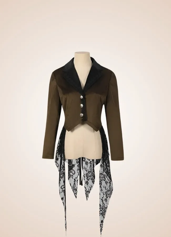 Brown Steampunk Medieval Jacket