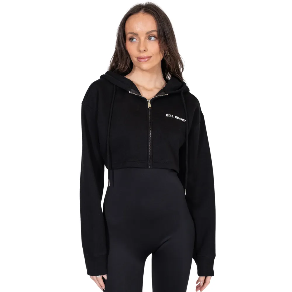 Brunette Kindmess Club Full Zip Crop Hoodie