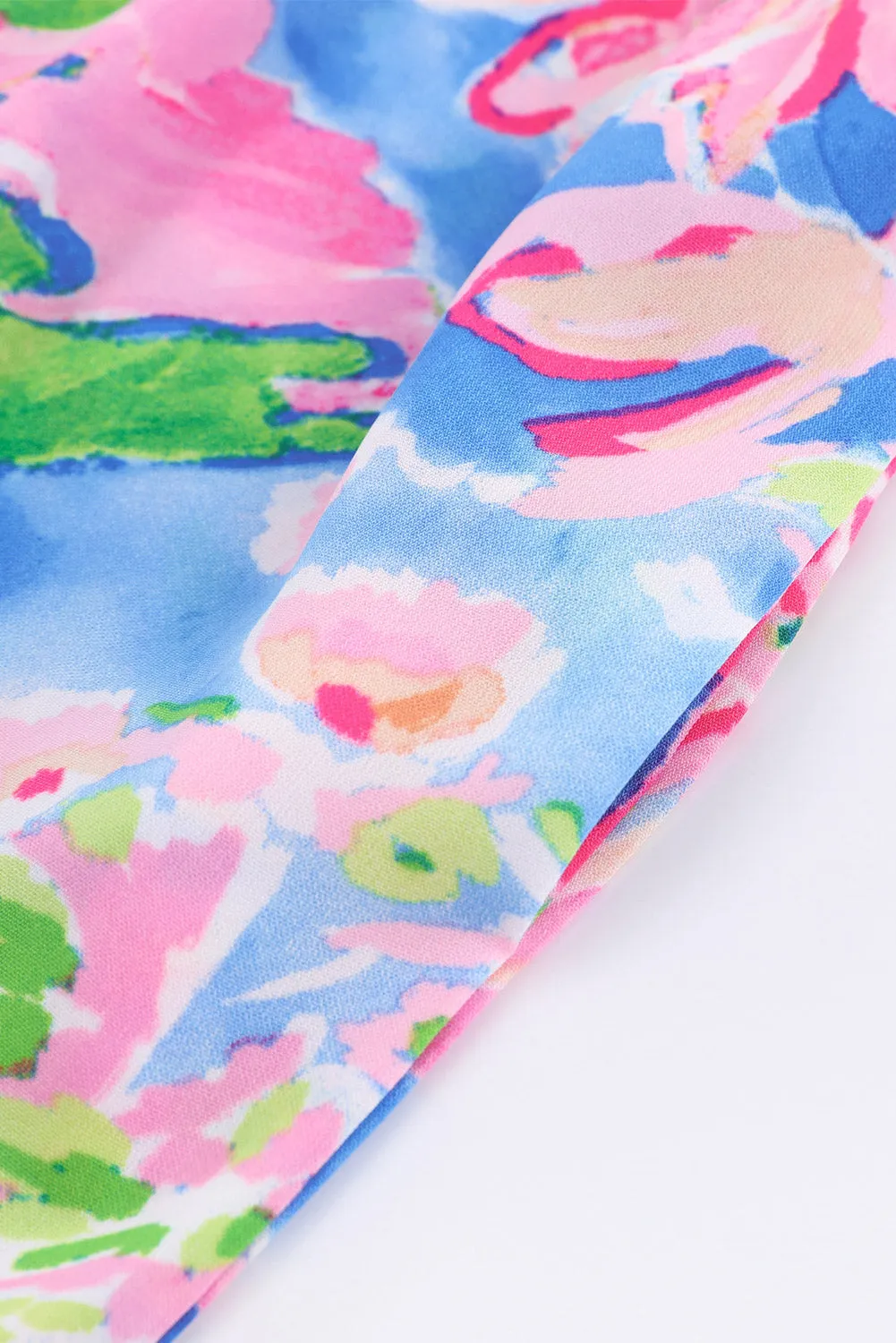 Brynn Floral Smocked Square Neck Jumpsuit with Pockets