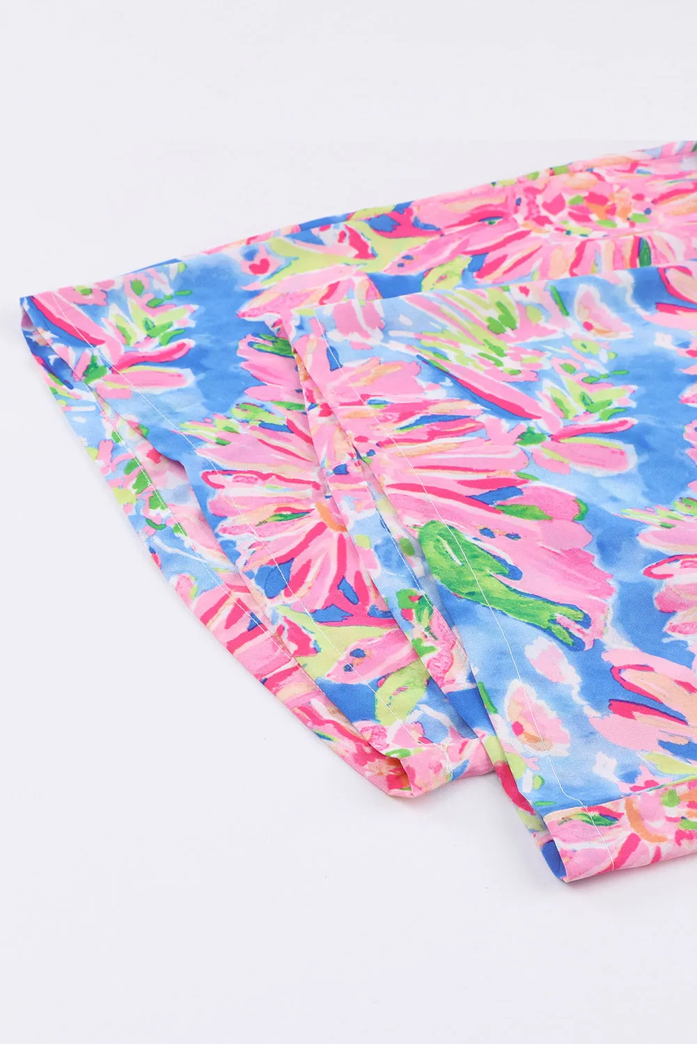 Brynn Floral Smocked Square Neck Jumpsuit with Pockets
