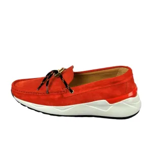 Buscemi Men's Mare Orange Leather Loafers SAMPLE