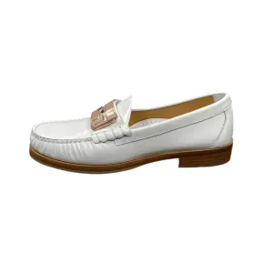 Buscemi Mens Town Loafer  Off White Leather Loafers