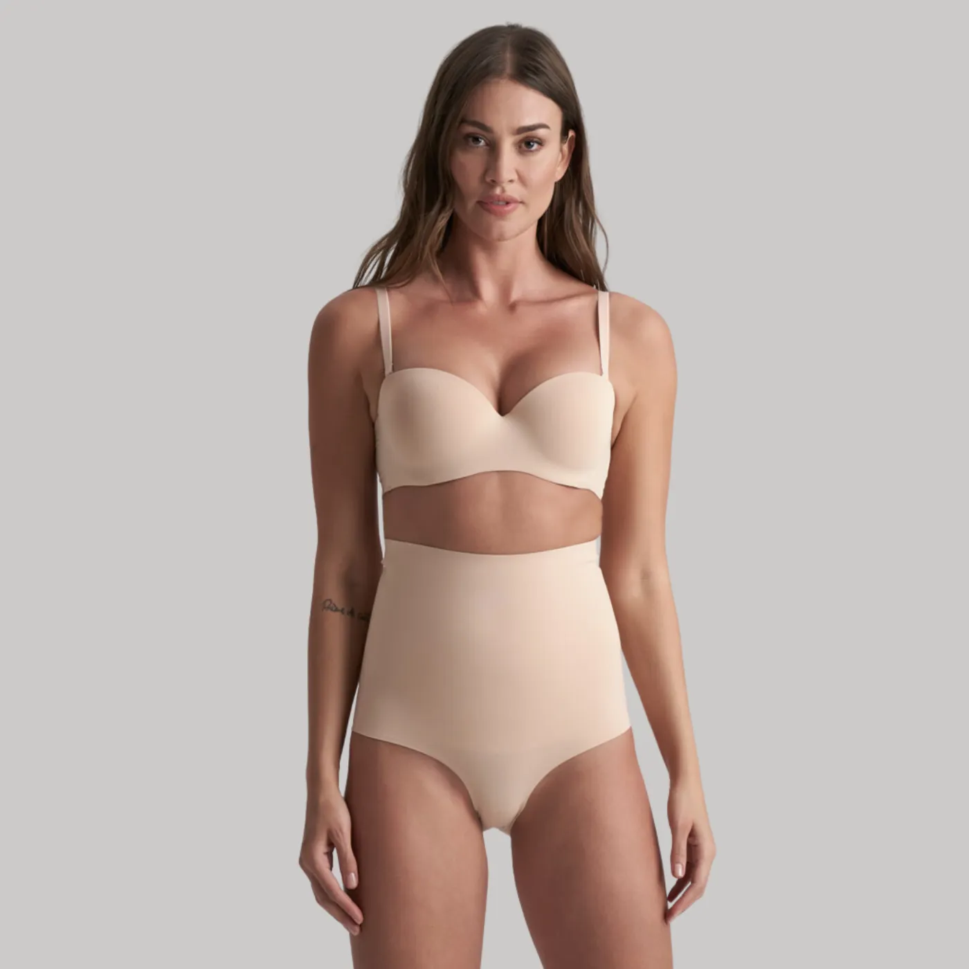 Bye Bra Waist Control High Waist Brief | Beige