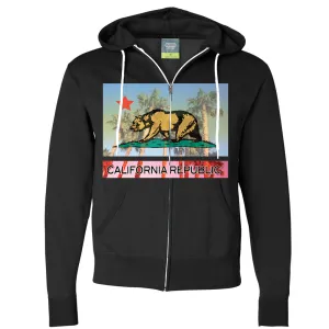 California Republic Palm Tree Bear Zip-Up Hoodie