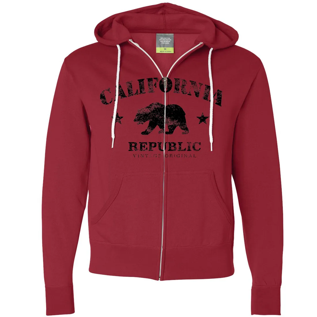 California Republic Vintage Original Zip-Up Hoodie