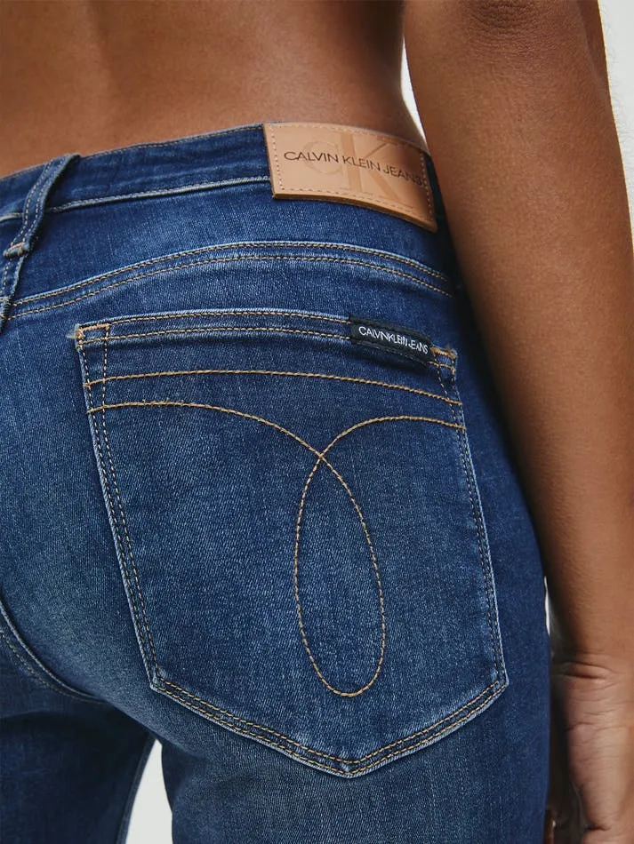 Calvin Klein Jeans Mid Rise Skinny Jeans - Mid Blue