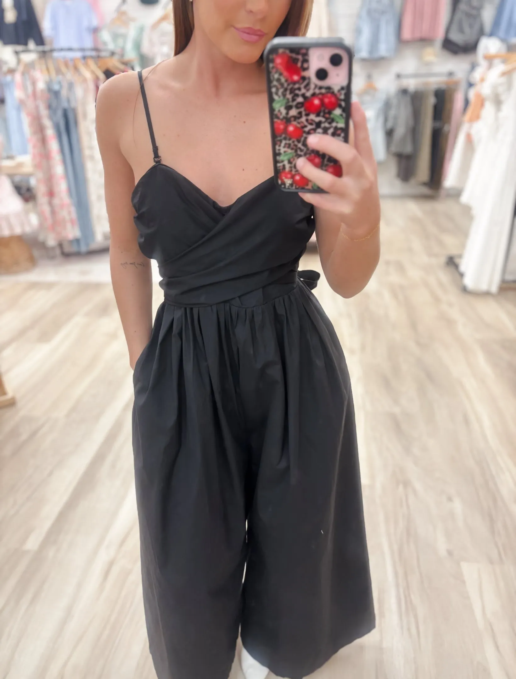 Cambridge Black Bow Jumpsuit
