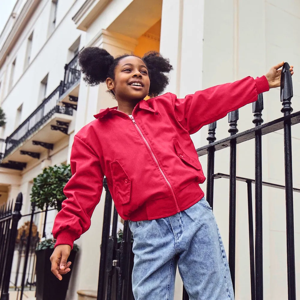 Carnaby Girls Bomber Jacket - Pillar Box Red