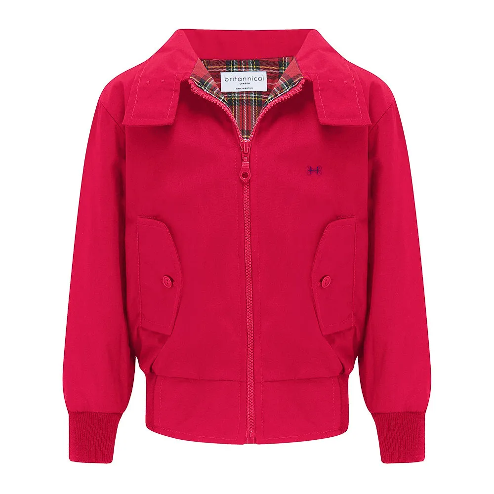 Carnaby Girls Bomber Jacket - Pillar Box Red