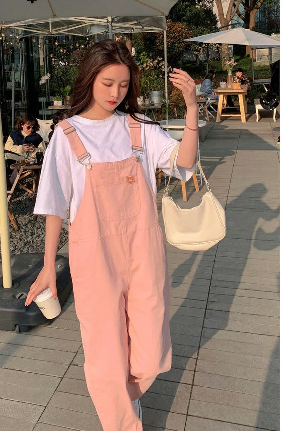Casual Pink Summer Denim Jumpsuit