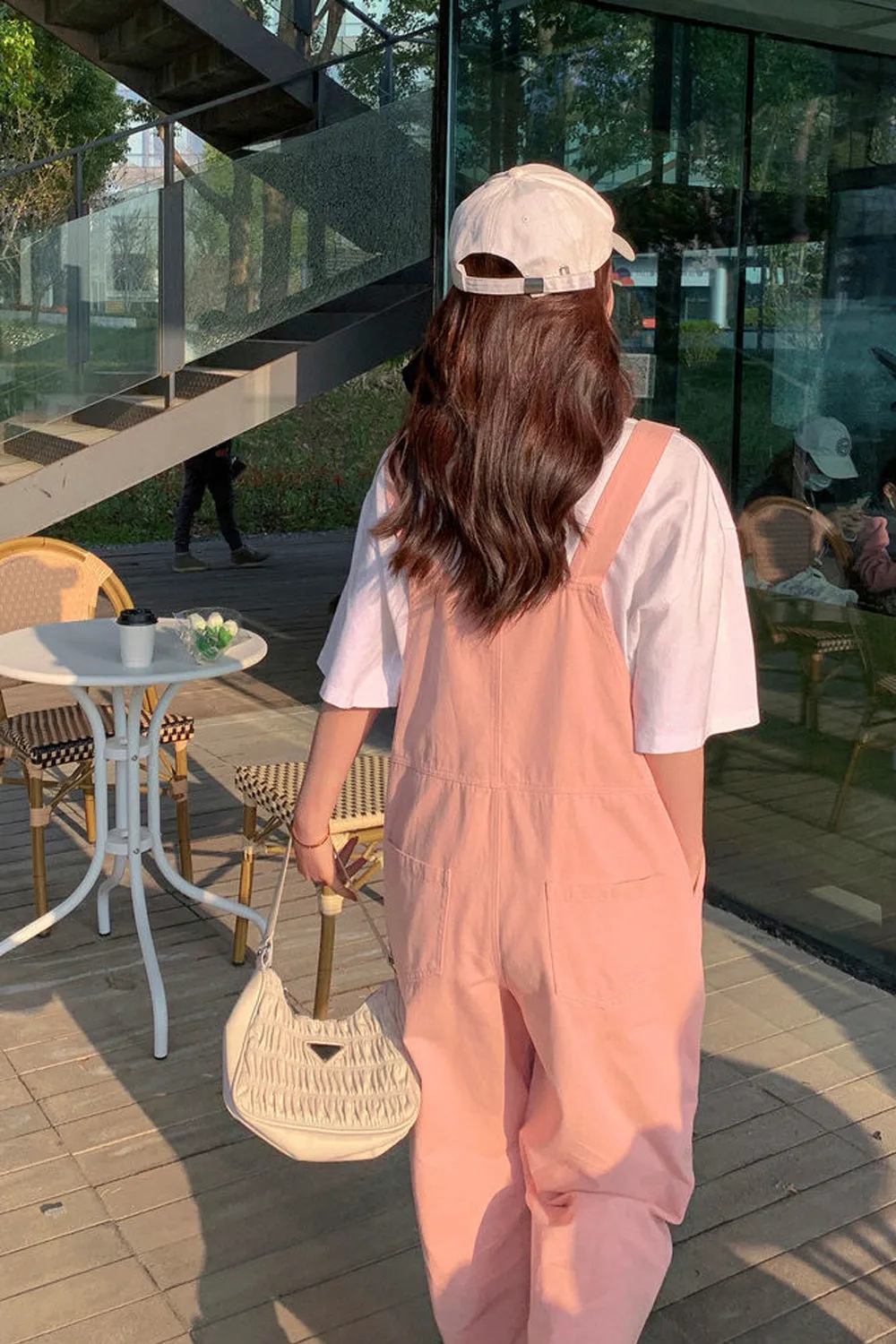Casual Pink Summer Denim Jumpsuit