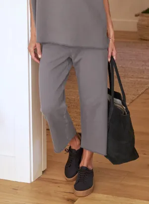 Catherine Wide Leg Fleece Sweatpants