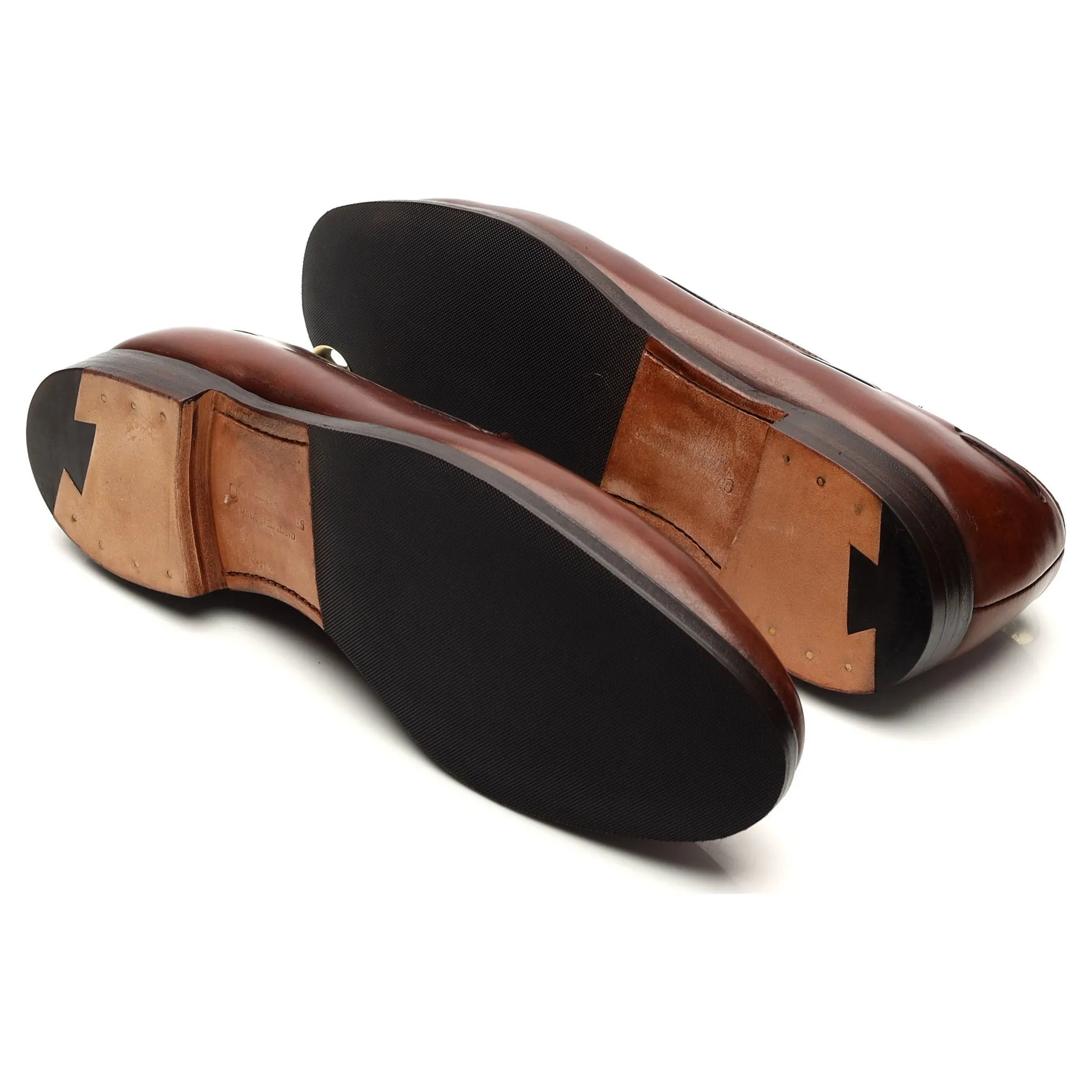 'Cavendish 2' Brown Leather Tassel Loafers UK 8.5 E