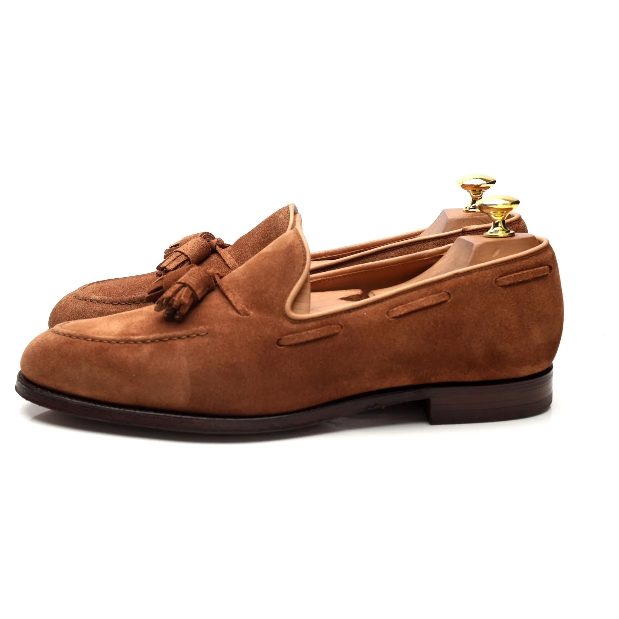 'Cavendish 2' Polo Brown Suede Tassel Loafer UK 8 E