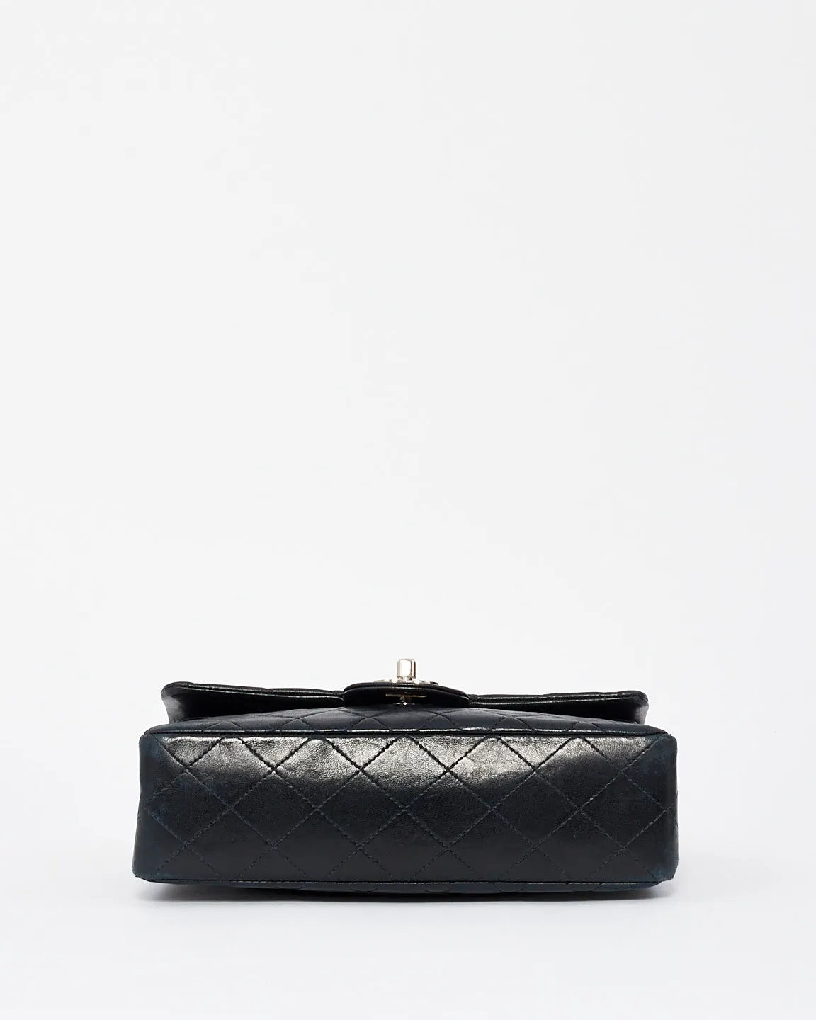 Chanel Black Lambskin Leather Small Classic Double Flap with SHW