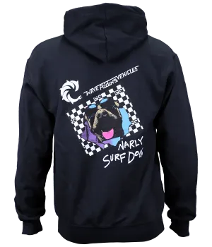 Checker Narly Dog Zip Hooded Sweatshirt