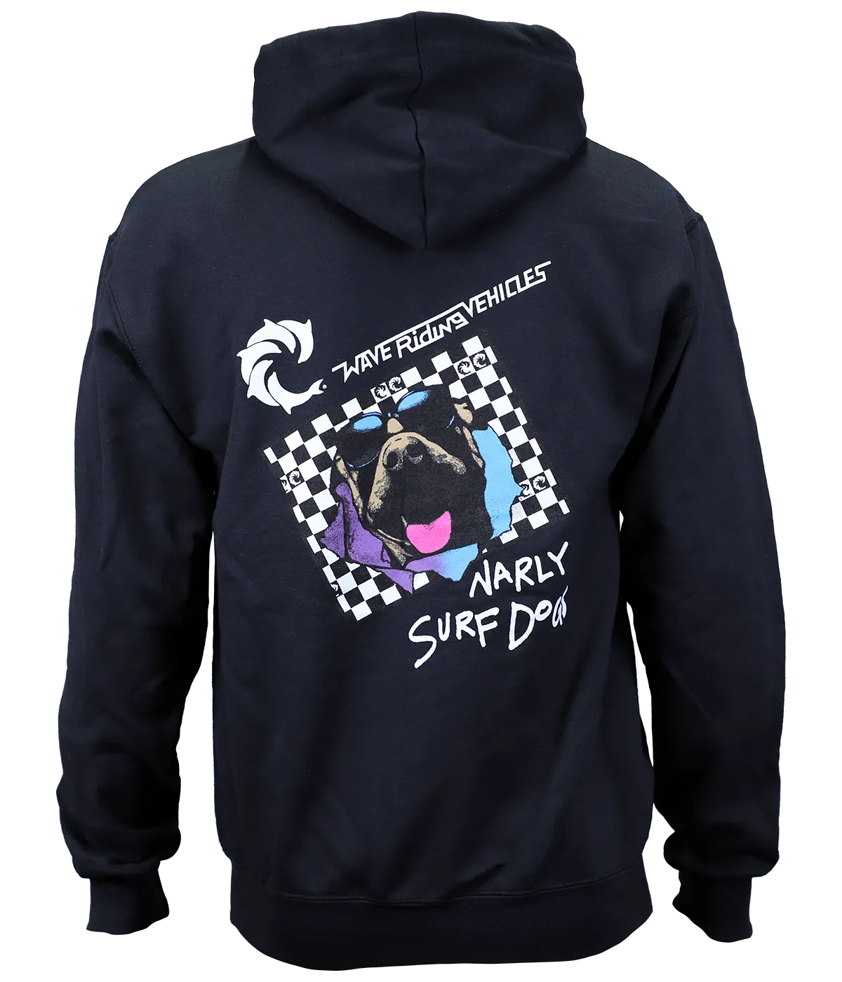 Checker Narly Dog Zip Hooded Sweatshirt