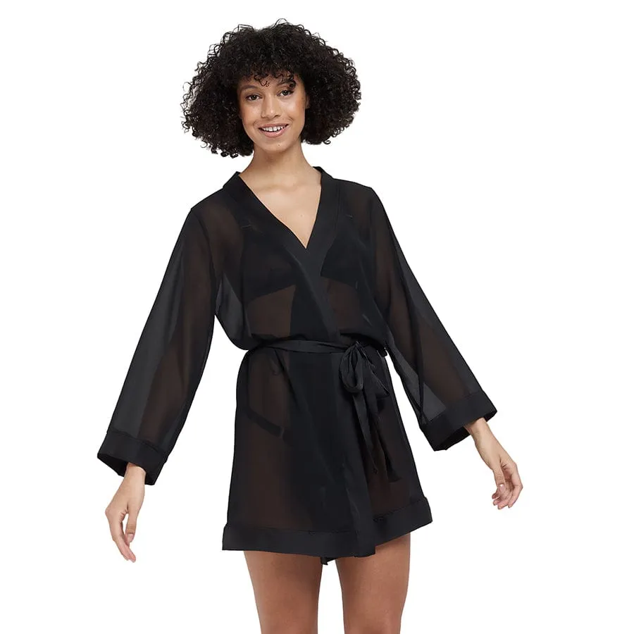 Chiffon Kimono - Black