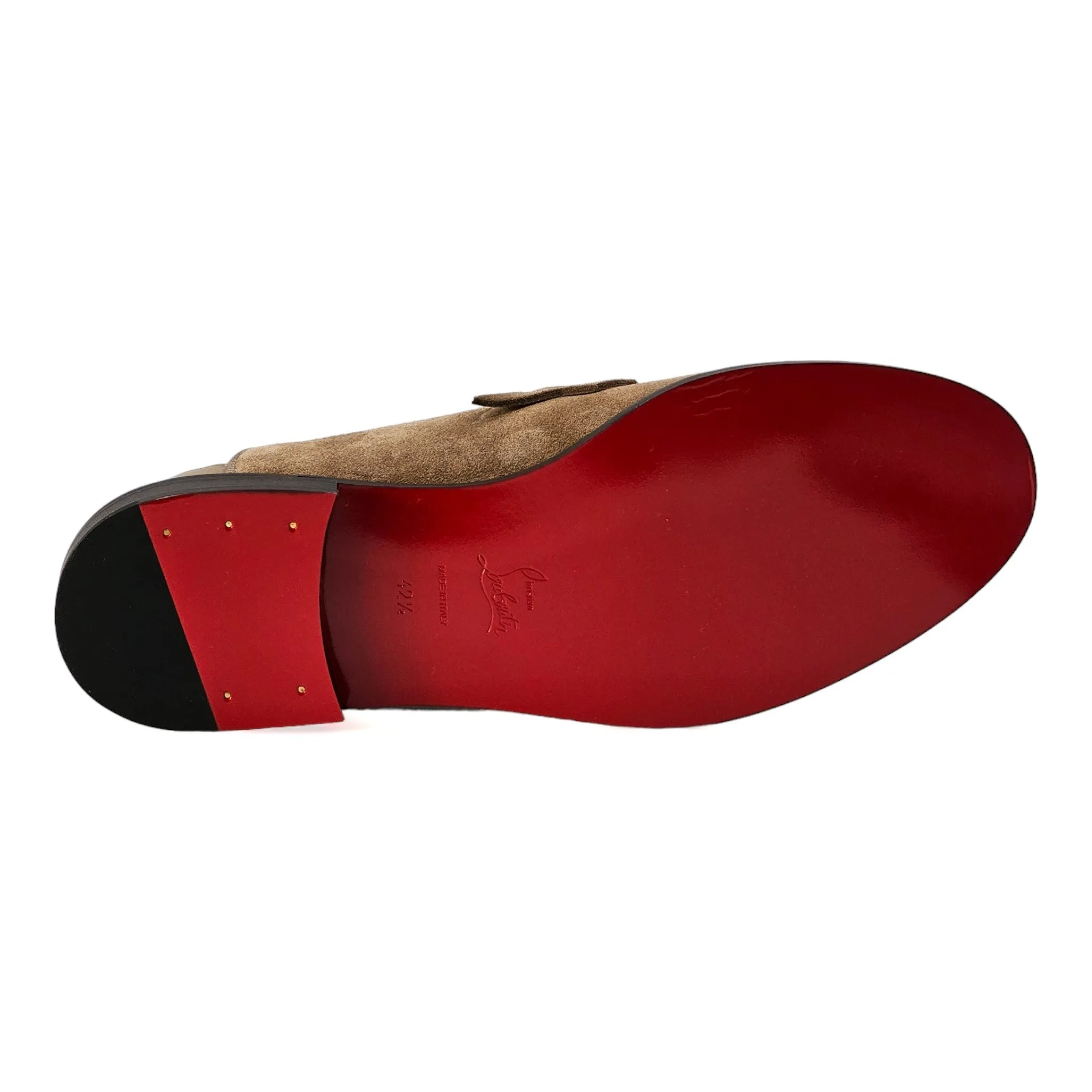 Christian Louboutin No Penny Loafers 30mm - Suede - Loafers - Tan
