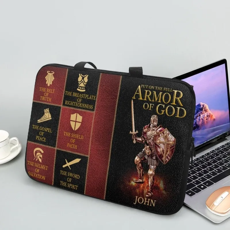 Christianartbag Laptop Bag, Put On The Full Armor Of God Laptop Bag, Personalized Laptop Bag, Laptop Bag, CABLTB03180823.