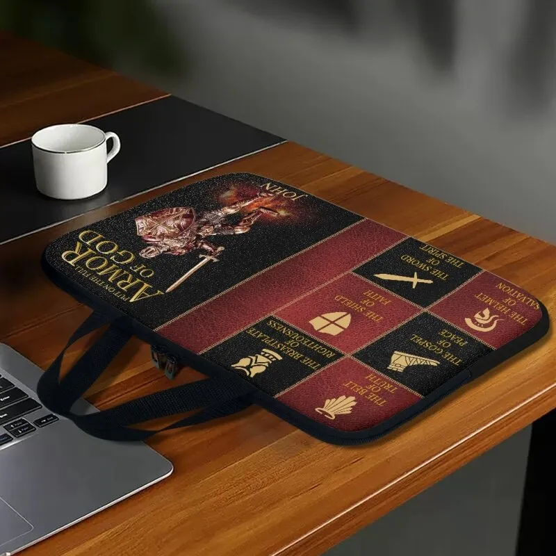Christianartbag Laptop Bag, Put On The Full Armor Of God Laptop Bag, Personalized Laptop Bag, Laptop Bag, CABLTB03180823.
